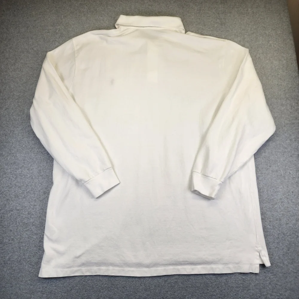 Polo Ralph Lauren Mens 3XLT TALL Long Sleeve Mesh‎ Polo Shirt White Pique
